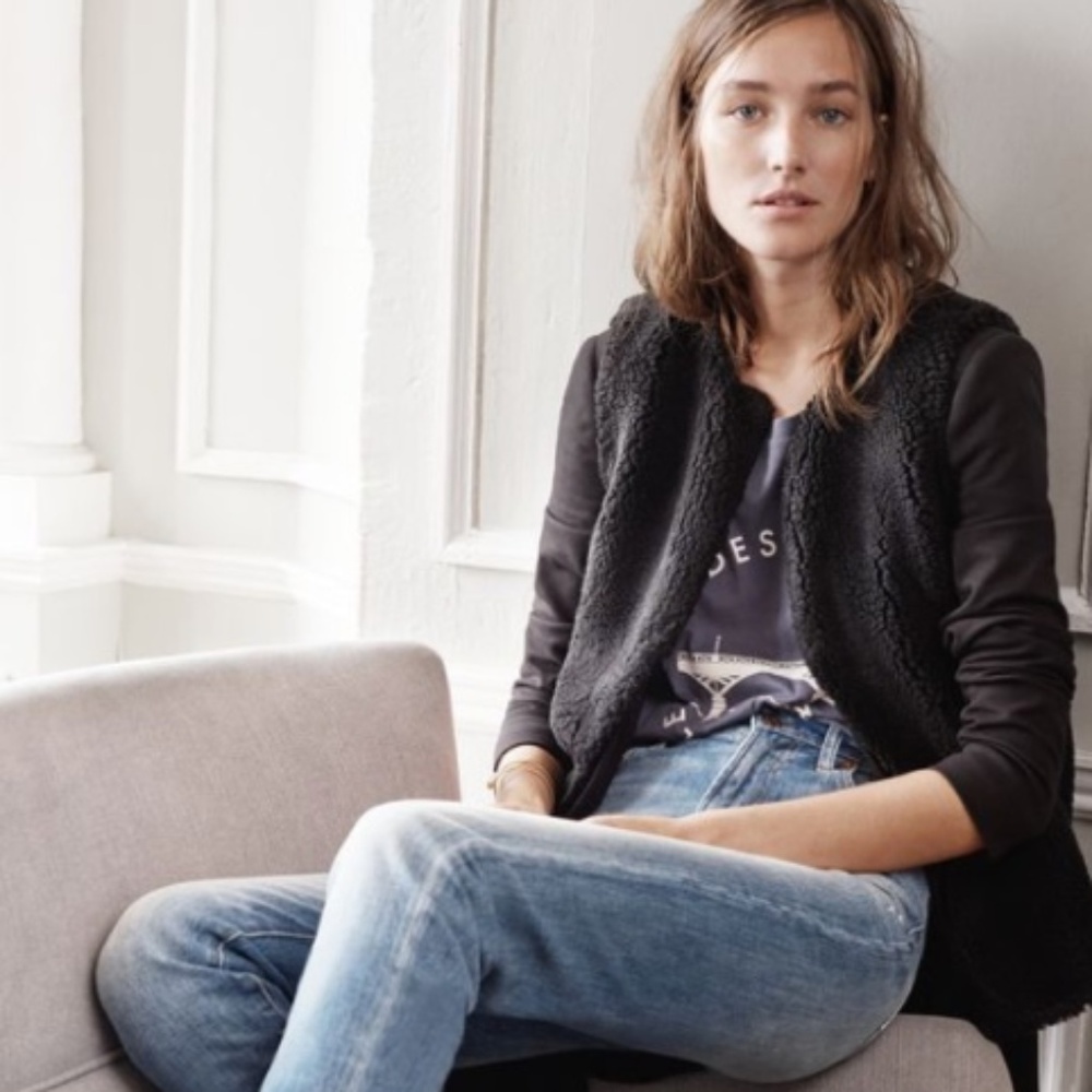 Madewell | Faux-Fur Zip Vest Small